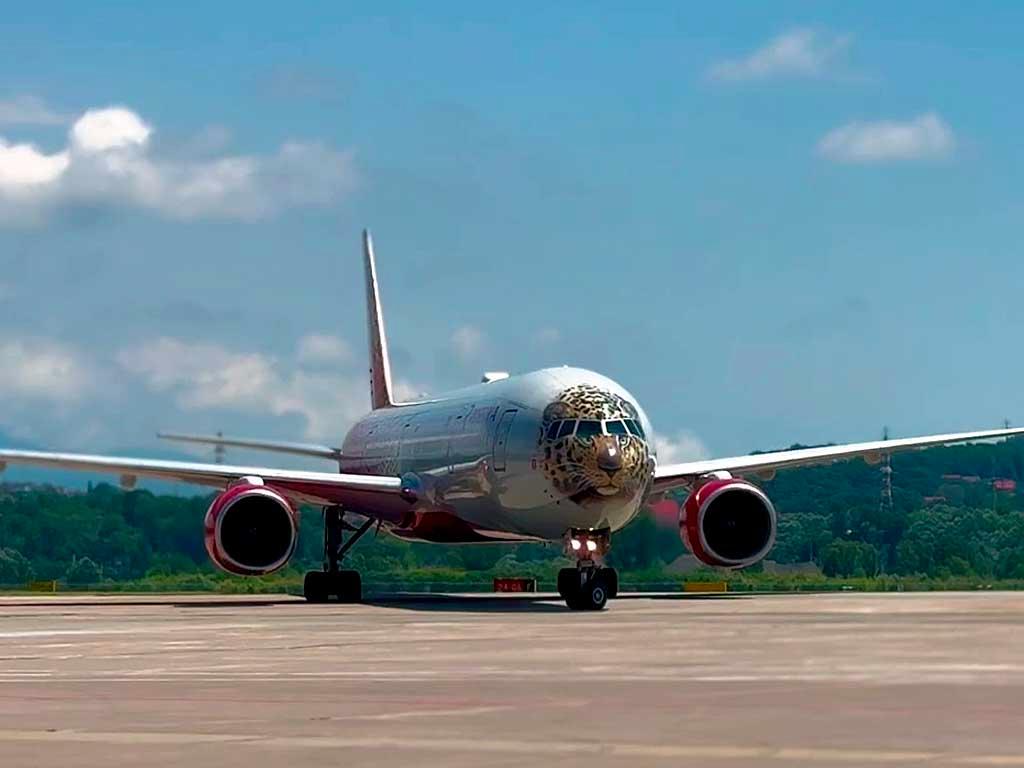 Самолет-леопард прибыл в Сочи